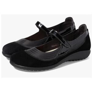 Naot Kirei Mary Jane Black Suede Leather Combo Size 10/11 US 41 EU NIB Versatile